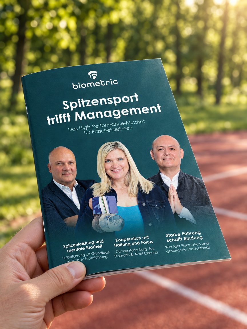 Broschüre „Spitzensport trifft Management“ für biometric