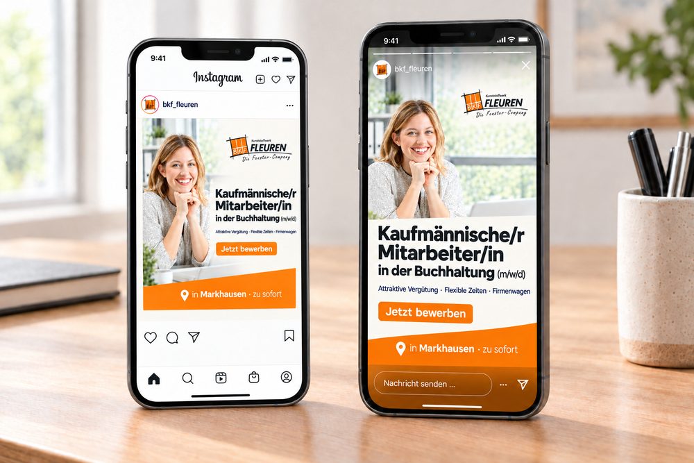 Recruiting-Anzeigen für Instagram für Fleuren