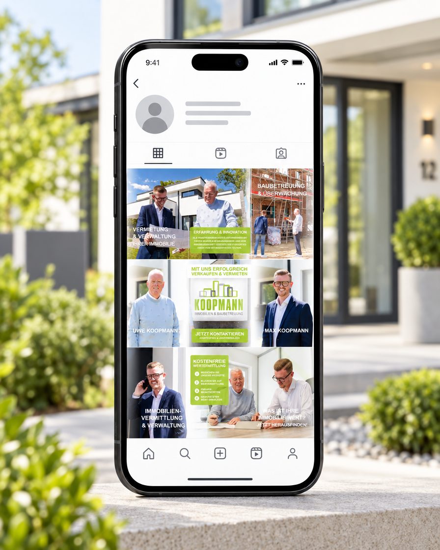 Social-Media-Beiträge für Koopmann Immobilien